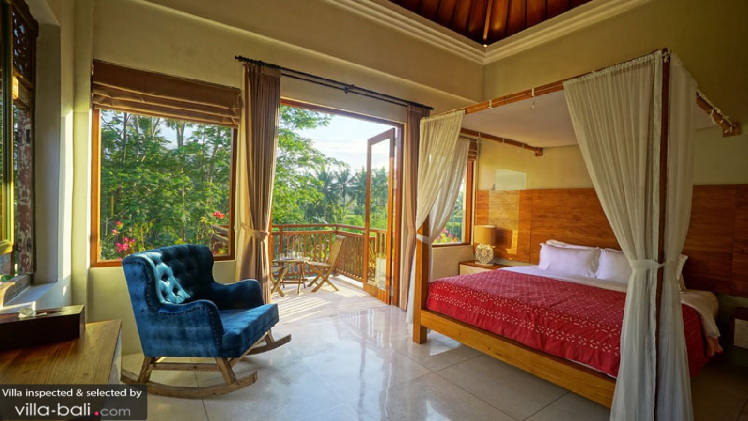 Villa kadewa in ubud & omgeving, bali 3 slaapkamers Kleuren slaapkamer muur